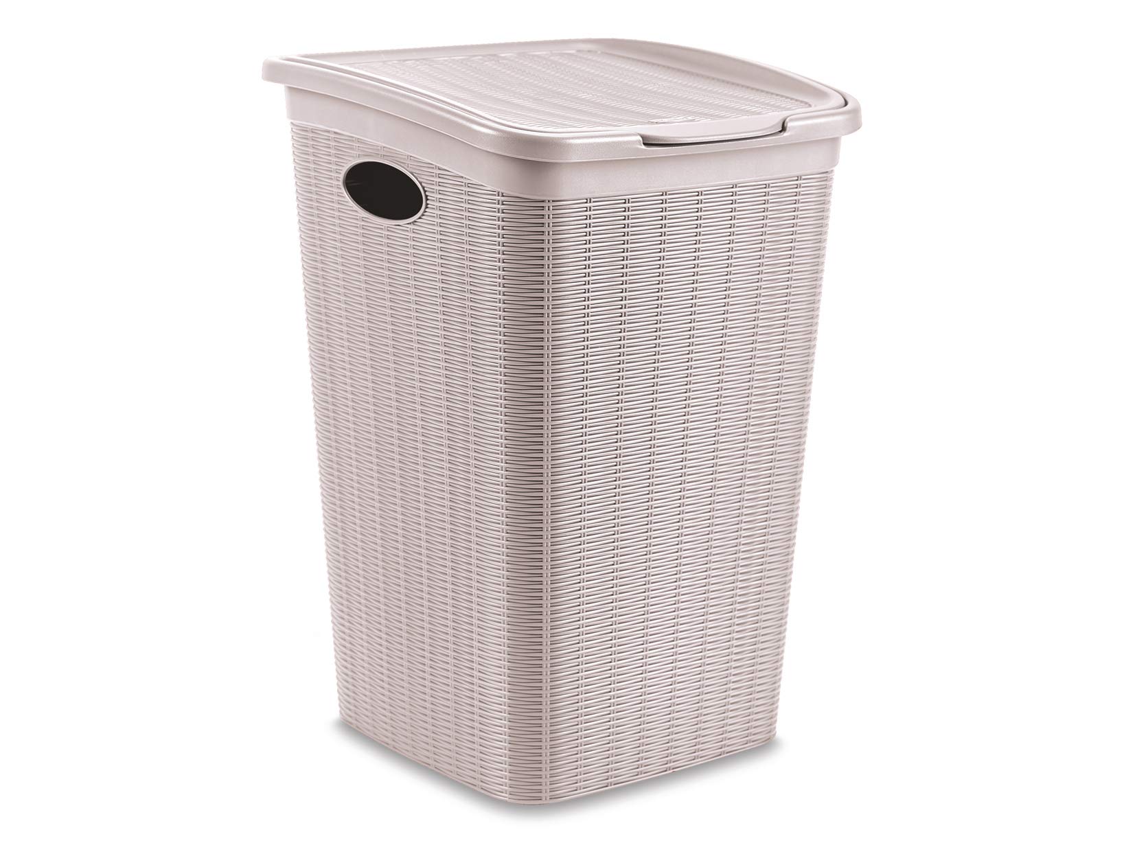 stefanplast-elegance-porta-biancheria-50-lt-cipria-in-polipropilene-rattan-con-c image 1