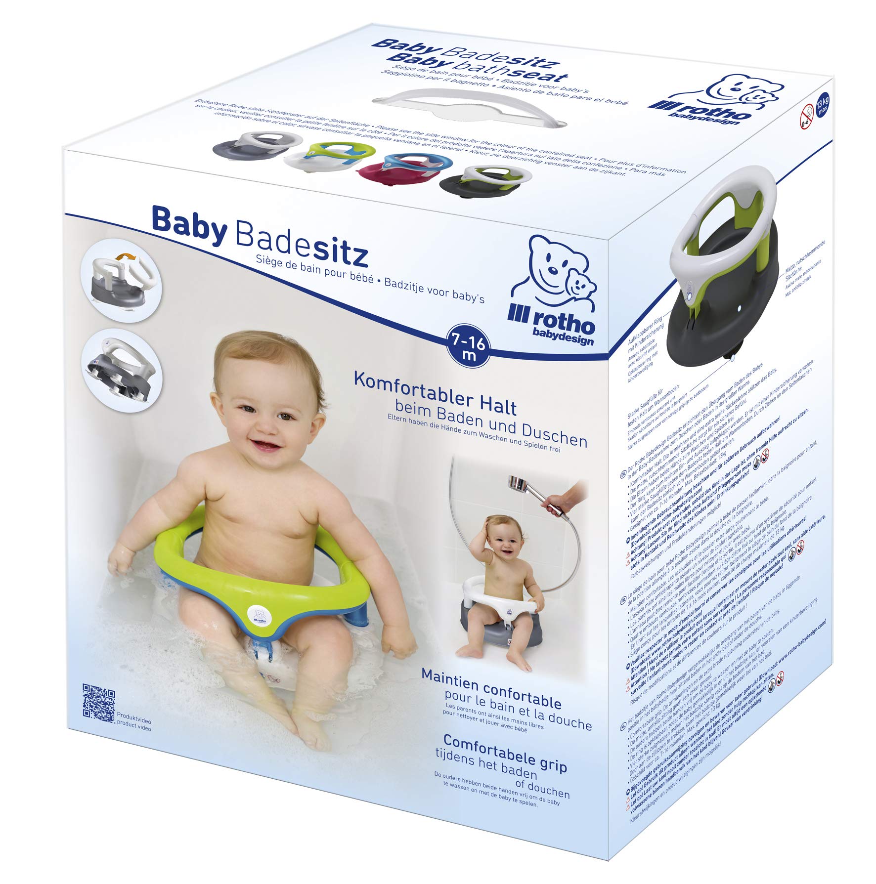 rotho-babydesign-seggiolino-da-bagno-7-16-mesi-fino-a-13-kg-argento-perlato-bian image 8