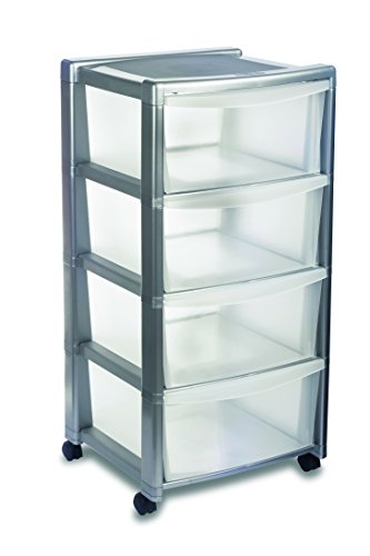 stefanplast-libera-cassettiera-4-cassetti-con-ruote-40x40x80h-grigio-trasparente image 5