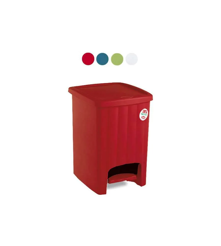 stefanplast-margherita-pattumiera-a-pedale-20-l-rosso-lampone-30x26x38-5h-cm image 1
