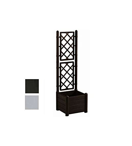 stefanplast-italia-fioriera-quadrata-con-spalliera-43-cm-stone-grey-30-l image 2