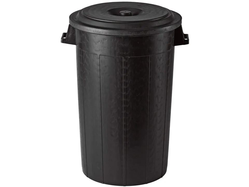 stefanplast-25130-bidone-immondizia-con-coperchio-120-litri-nero-in-plastica image 1