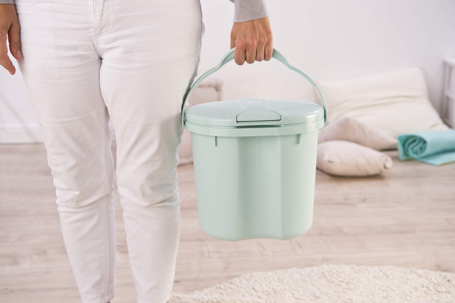 rotho-babydesign-top-secchio-per-pannolini-11-l-verde-swedish-green image 3