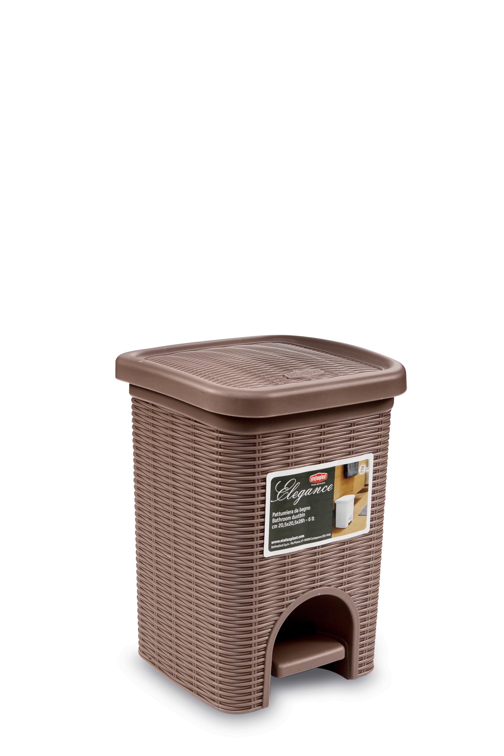 stefanplast-elegance-pattumiera-bagno-6-lt-moka-con-pedale image 3