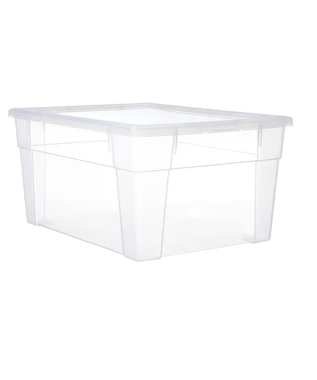 stefanplast-magic-box-2-litri-19x16-h10-cm-trasparente-con-coperchio-a-scatto image 1