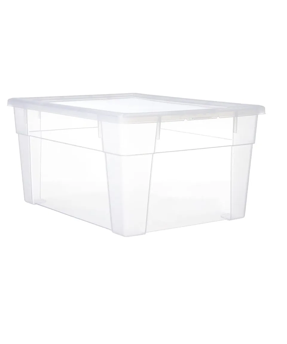 stefanplast-magic-box-2-litri-19x16-h10-cm-trasparente-con-coperchio-a-scatto image 1