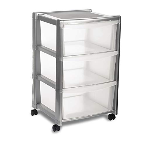 stefanplast-libera-cassettiera-3-cassetti-con-ruote-argento-40x40x63-cm image 3
