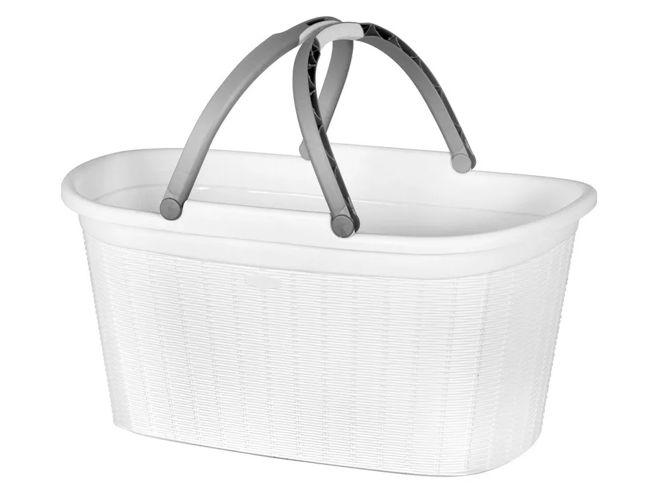 stefanplast-elegance-cesta-biancheria-con-maniglie-effetto-rattan image 1