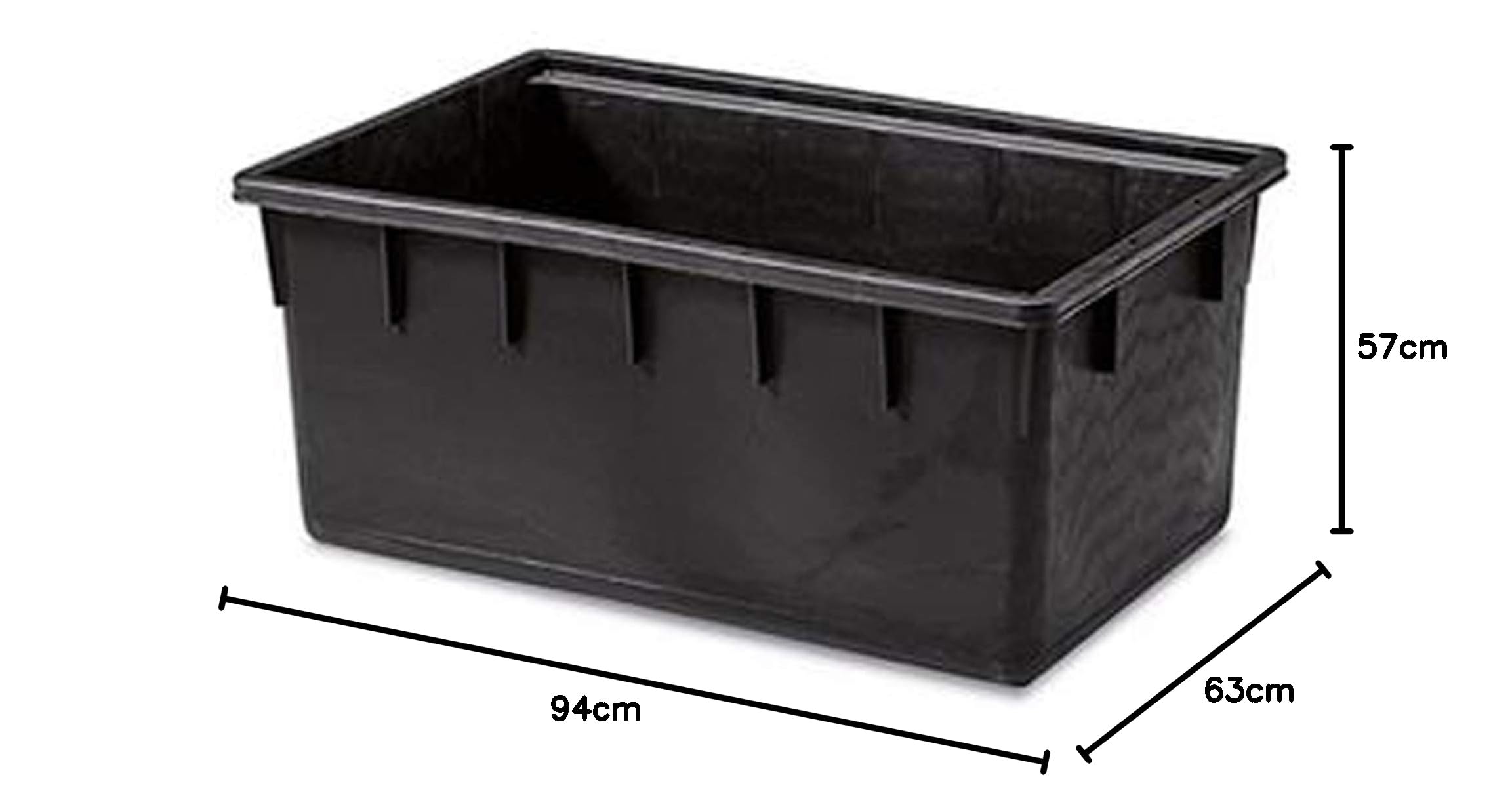 stefanplast-contenitore-rettangolare-impilabile-250-l-nero-94x63x57-cm image 2