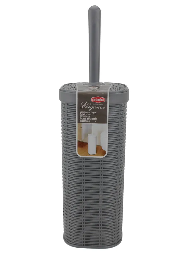 stefanplast-portascopino-wc-elegance-grigio-ardesia-tortora-12x12xh40 image 1
