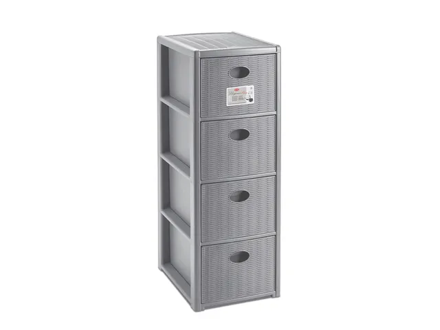 stefanplast-elegance-cassettiera-30x40x80-grigia-4-cassetti image 1