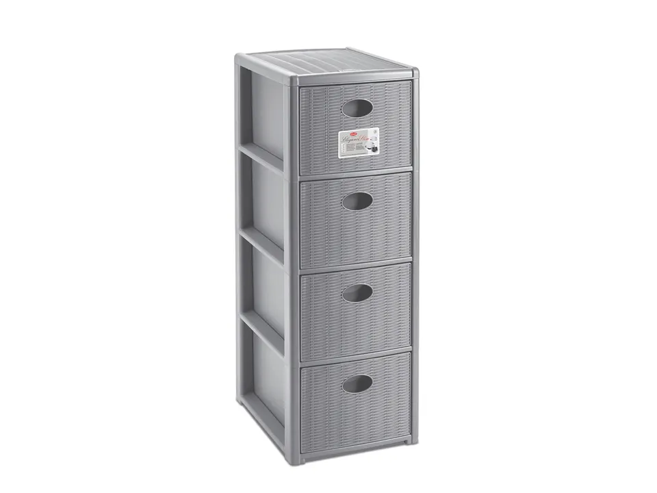 stefanplast-elegance-cassettiera-30x40x80-grigia-4-cassetti image 1