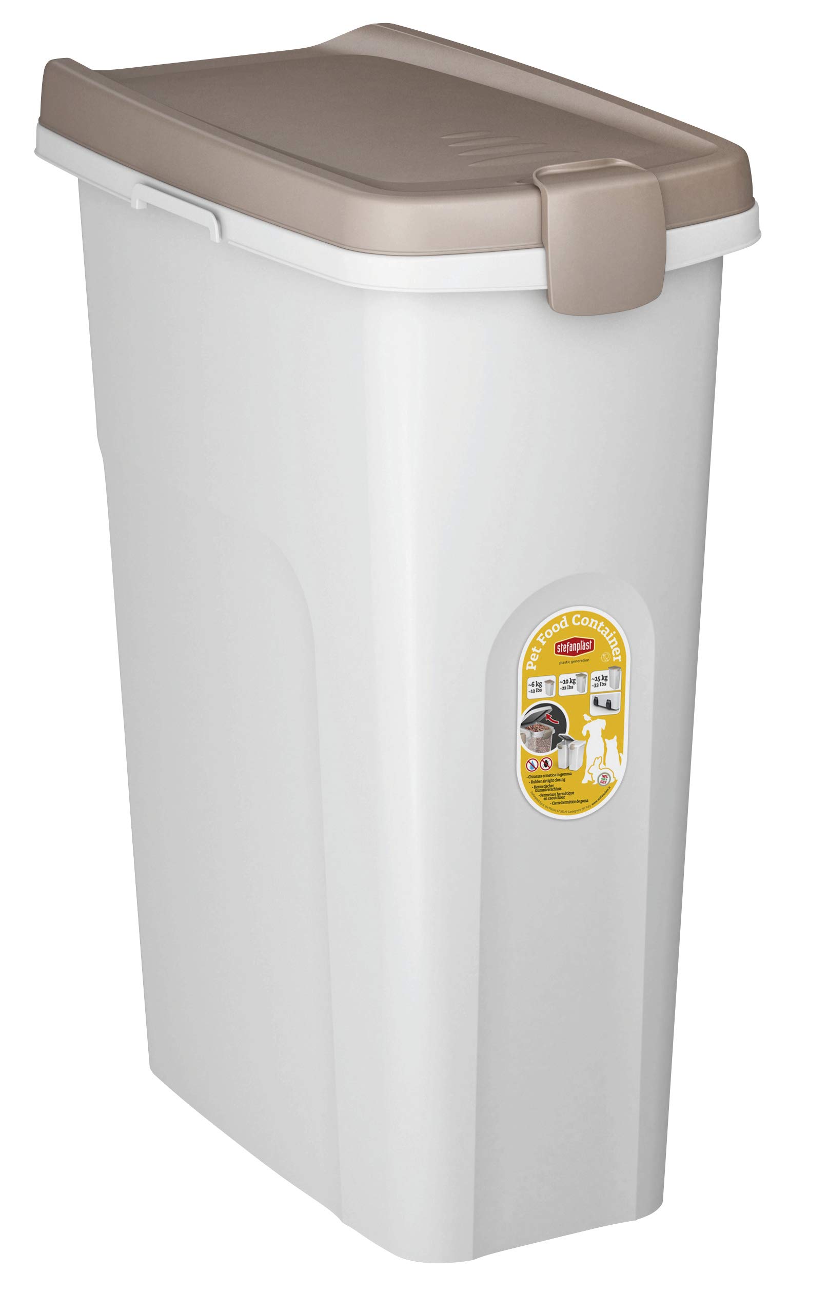 stefanplast-break-contenitore-pet-food-40-l-con-chiusura-ermetica-bianco-tortora image 4