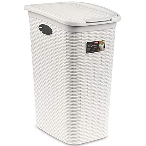 stefanplast-cesto-portabiancheria-effetto-rattan-36-l-con-coperchio-bianco image 3