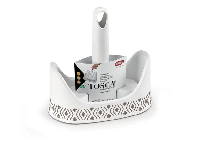 stefanplast-tosca-portabicchieri-bianco-tortora-chiaro image 1