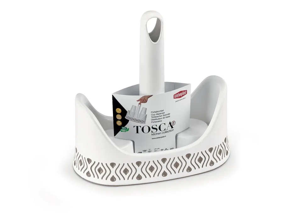 stefanplast-tosca-portabicchieri-bianco-tortora-chiaro image 1