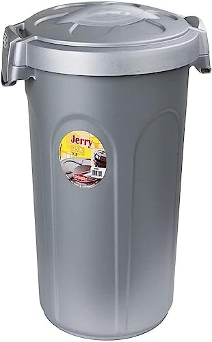 stefanplast-jerry-bidone-con-coperchio-23-l-silver image 4