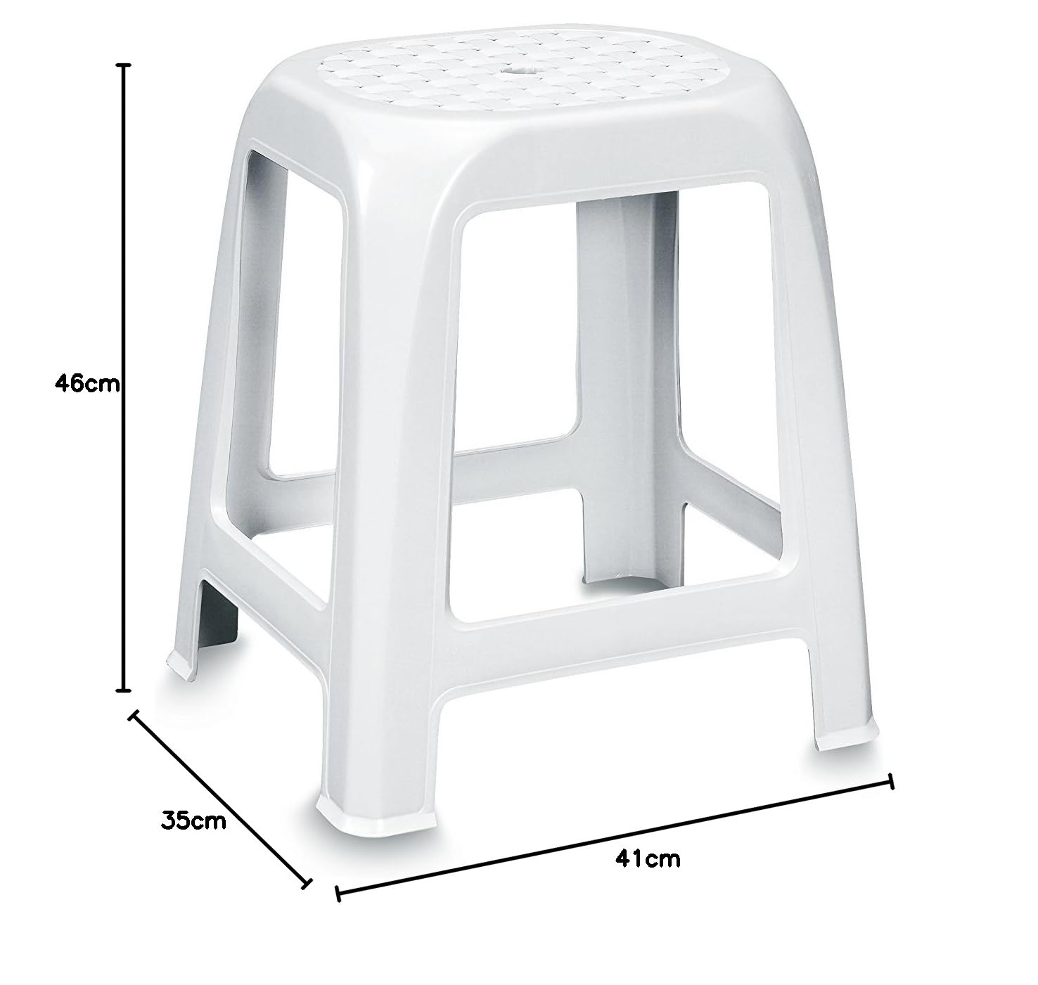 stefanplast-elfo-sgabello-in-plastica-bianco-41-x-35-x-46h-cm-made-in-italy image 3