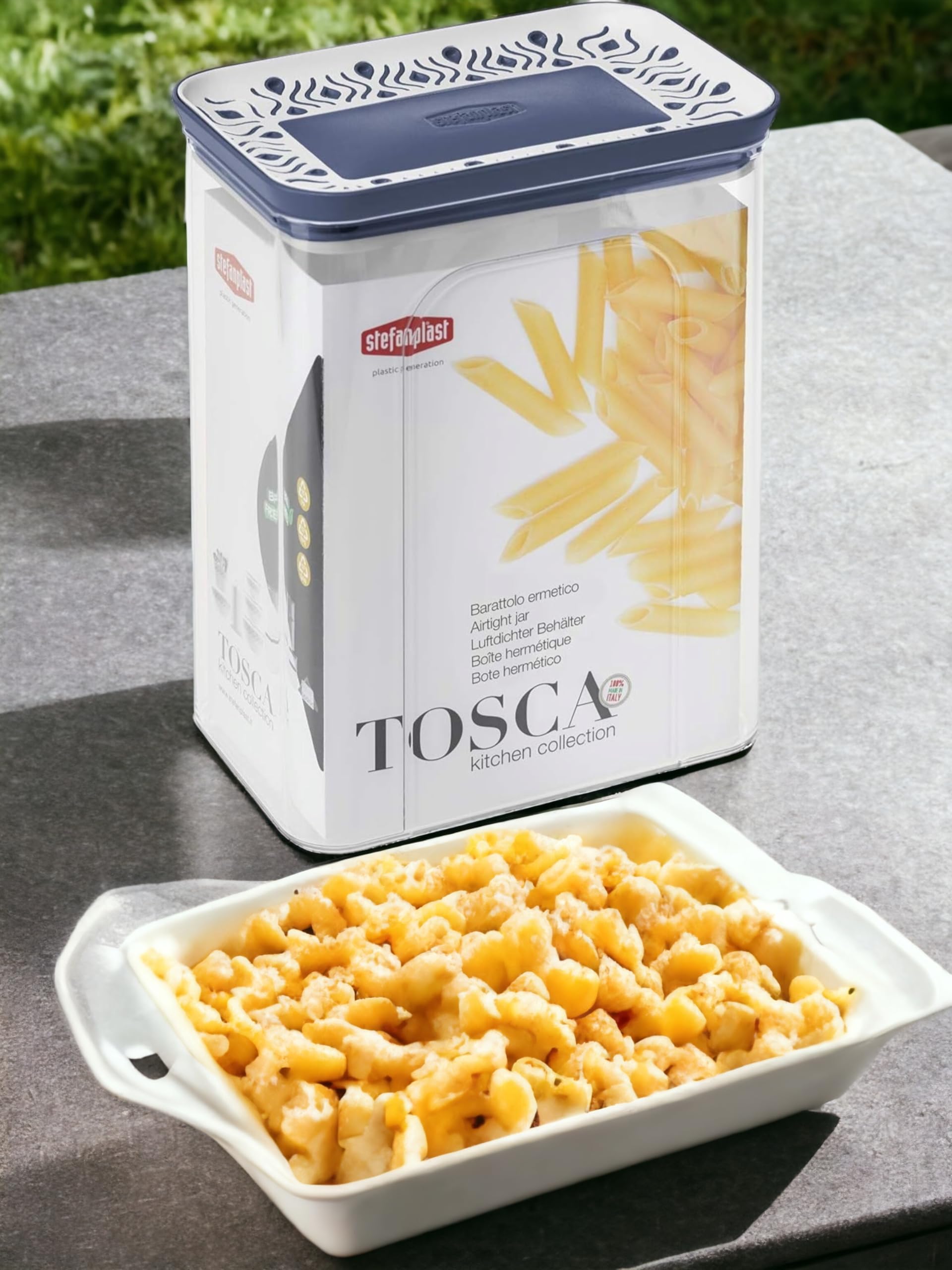 stefanplast-tosca-barattolo-rettangolare-ermetico-palace-2-2-l-bianco-blu image 2
