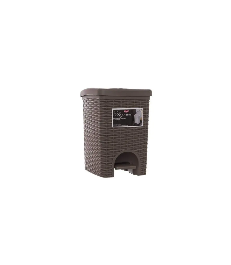 stefanplast-elegance-pattumiera-a-pedale-20-litri-tortora image 1